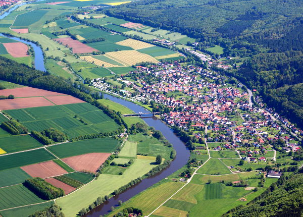 Weserblick im Wesertal, Oberweser-Gieselwerder